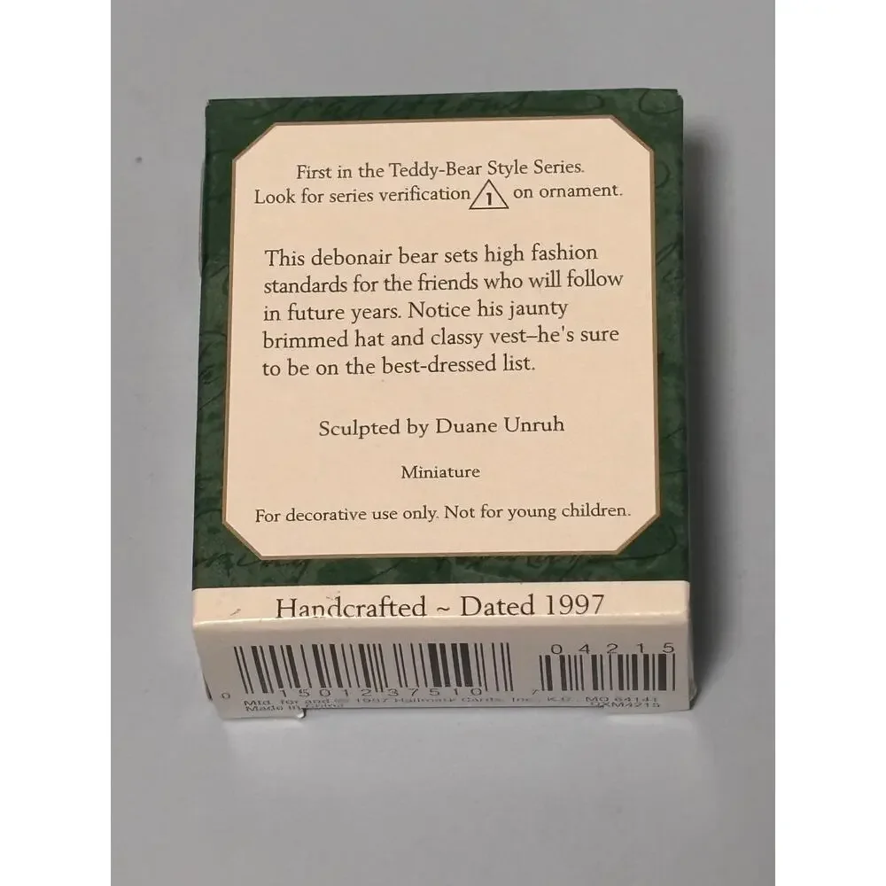 Hallmark Miniature Keepsake Ornament - Teddy Bear Style Collector Series # 1